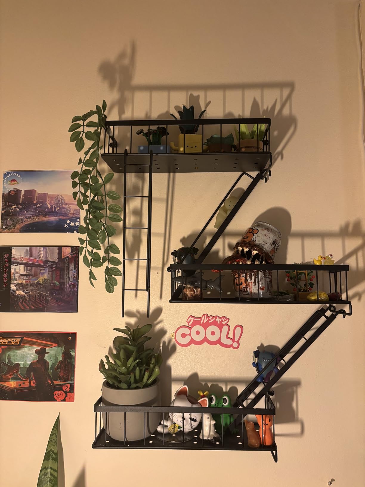 FIRE ESCAPE SHELVES