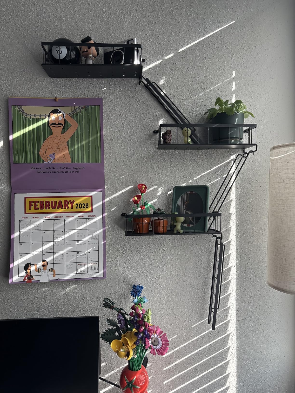 FIRE ESCAPE SHELVES